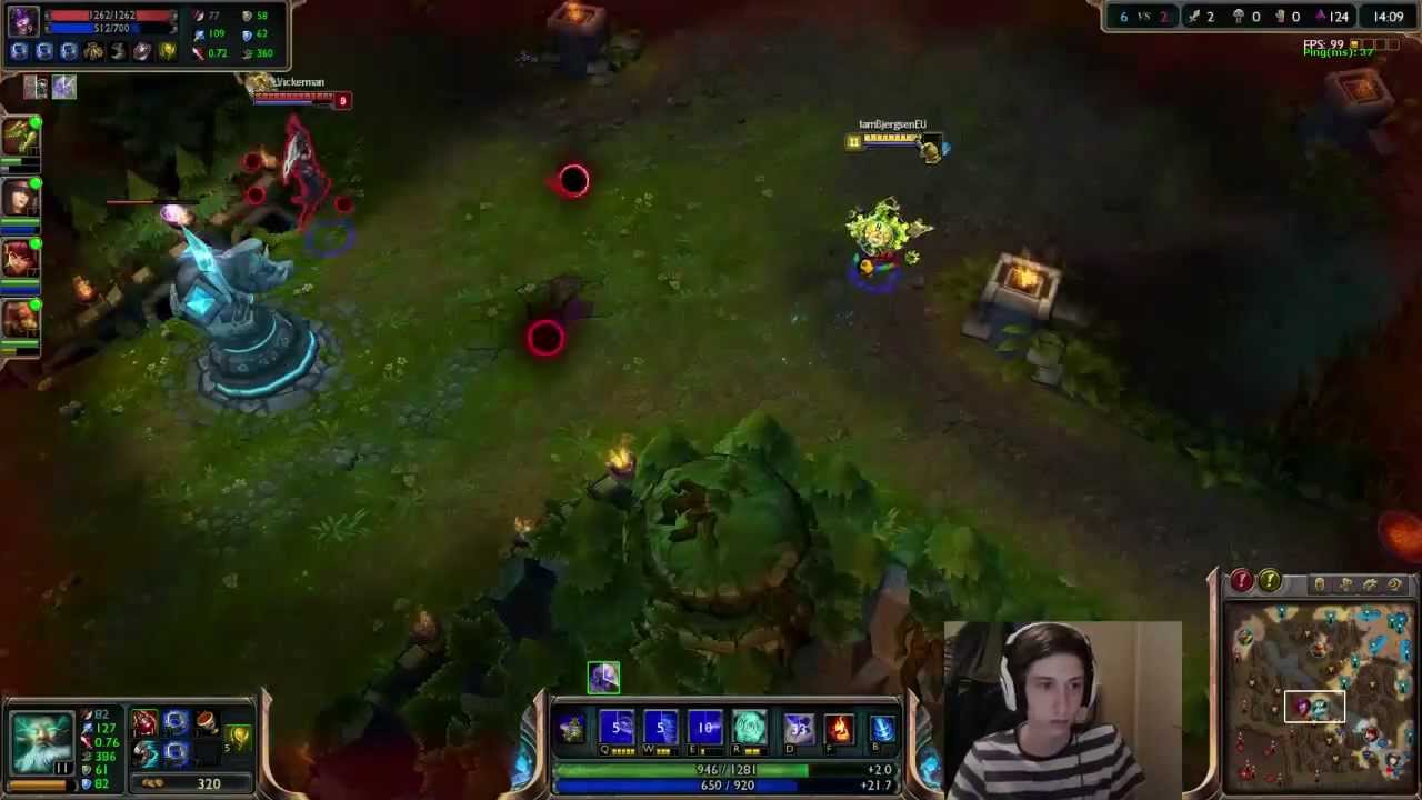 Bjergsen plays Zilean vs Syndra mid lane