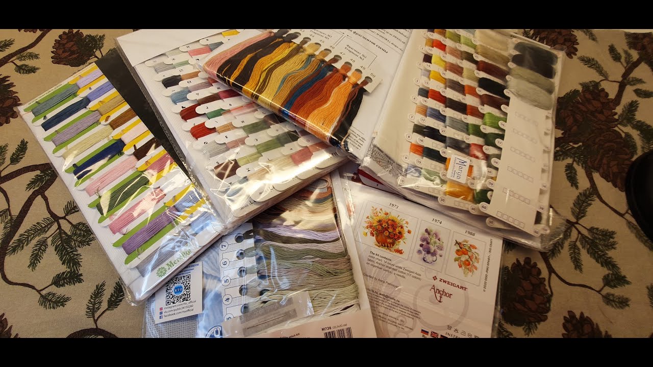 FLOSSTUBE #27 New Cross stitch kits. Unboxing, Haul