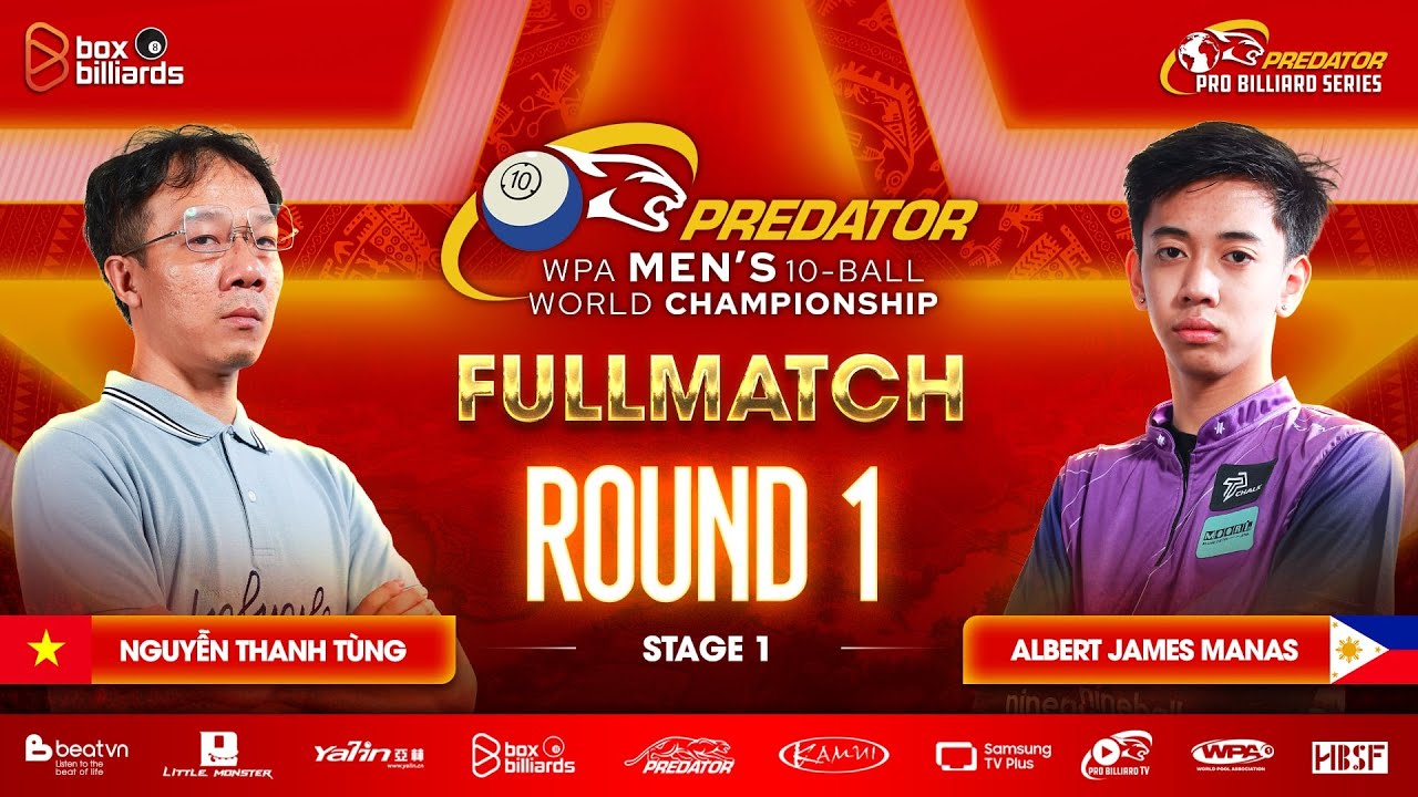 NGUYỄN THANH TÙNG VS AJ MANAS | QUALIFIER STAGE 1 | 2025 WPA MEN'S 10-BALL WORLD CHAMPIONSHIP