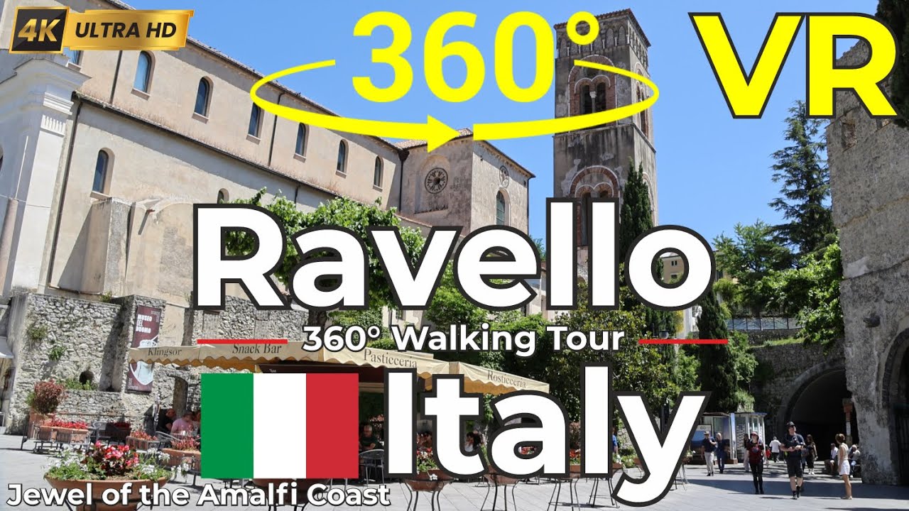 🇮🇹 Сказочный Равелло, Италия. Пешеходная экскурсия 360&deg; в 4K VR по Амальфитанским высотам