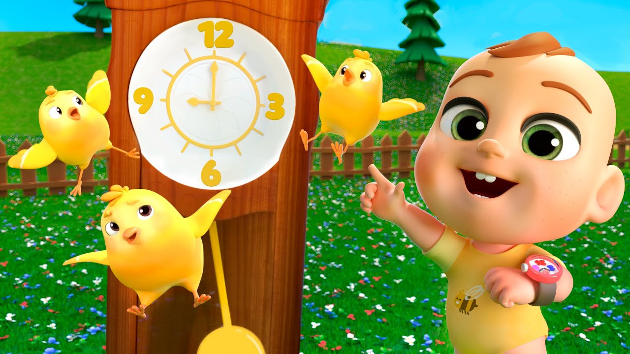 Hickory Dickory Dock! Animals on the Clock | Baby songs | Nursery Rhymes & Kids Songs