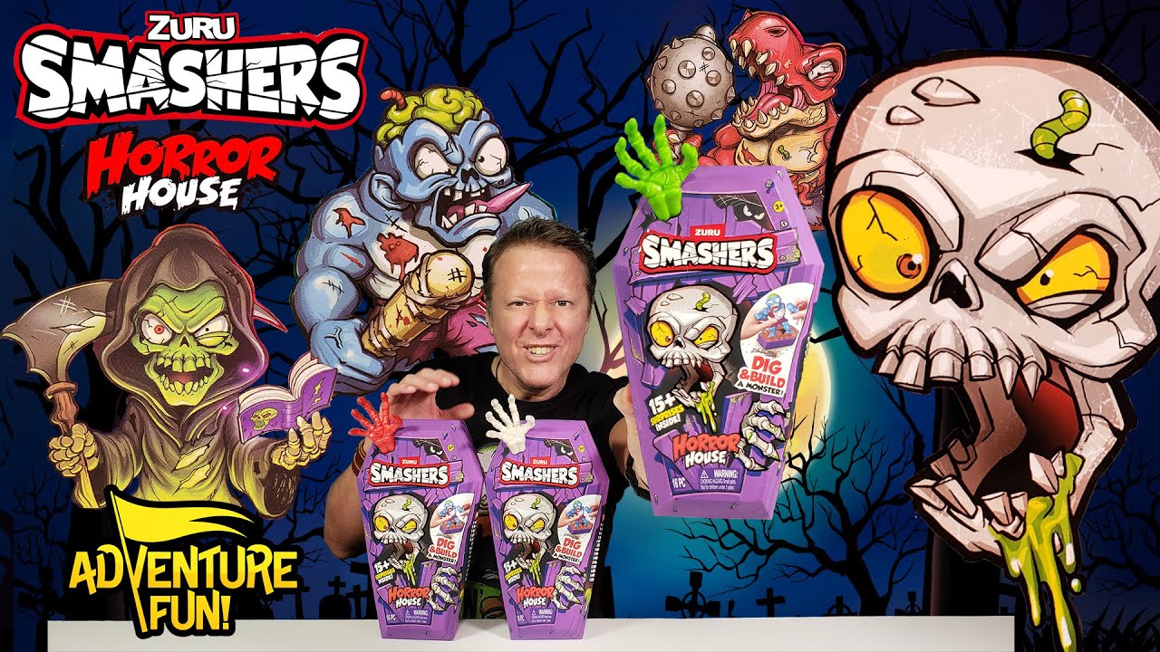 Обзор игрушки Zuru Smashers Horror House Dino Zombosaur, Reaper Slasher, Zombie Head Scar Monsters!