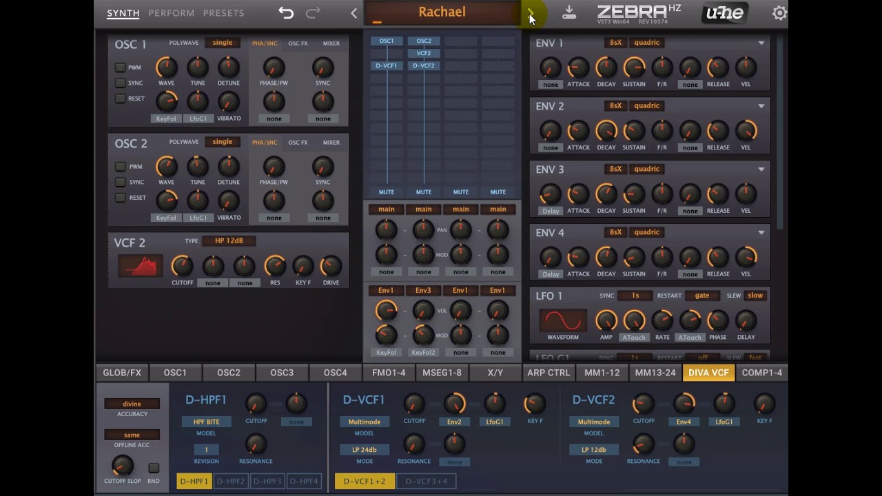 Creating Blade Runner presets for U-he Zebra.