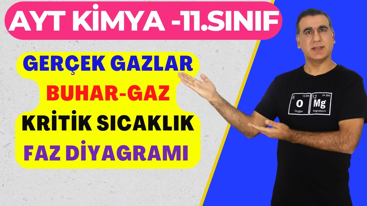 GERÇEK GAZLAR / BUHAR - GAZ / KRİTİK SICAKLIK / FAZ DİYAGRAMI (11. Sınıf / Ayt Kimya 2024 )