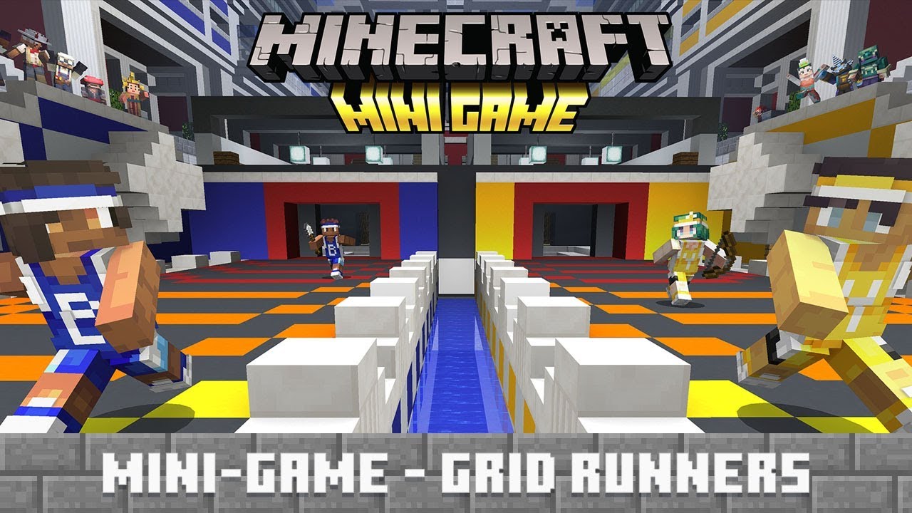 4 Minecrafters Play the *New* Minecraft Mini Game &lsquo;Grid Runners&rsquo;