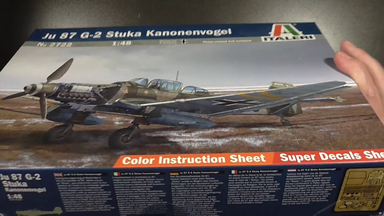 Обзор модели самолета JU 87 G 2 от Italeri
