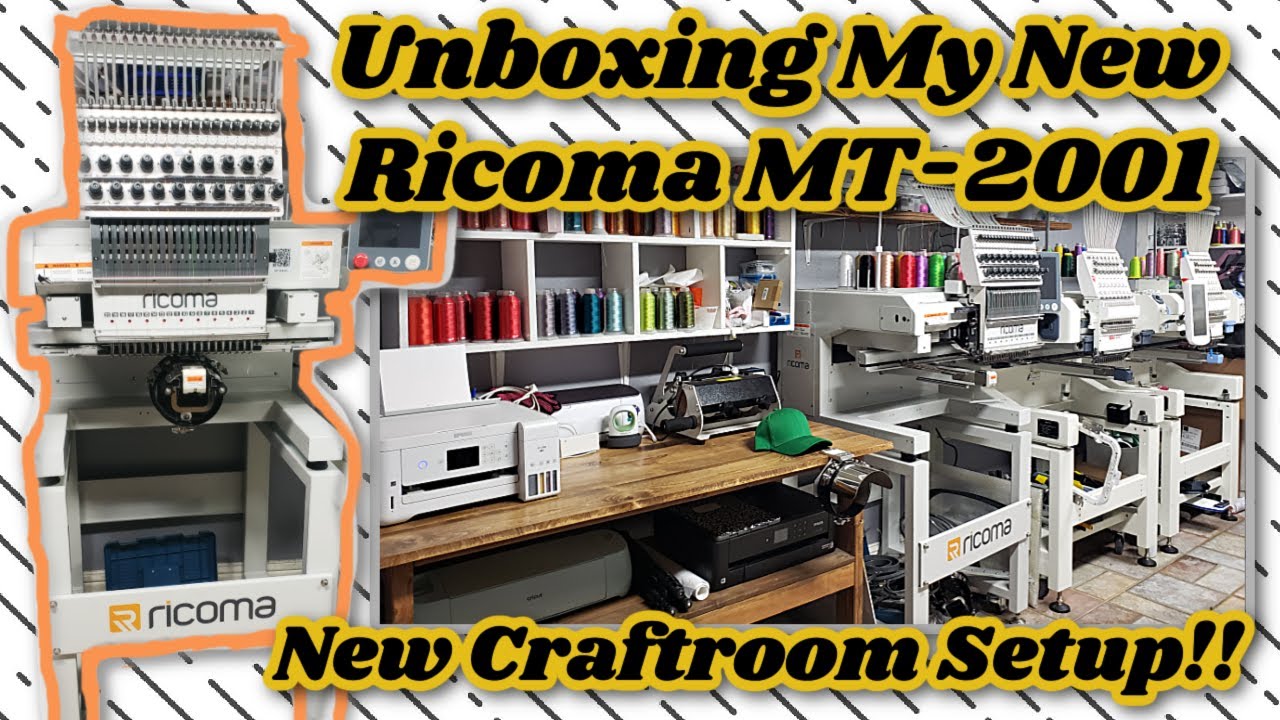 Unboxing My Ricoma MT- 2001 / New Craft Room Setup For My Successful Embroidery Business / Etsy Vlog