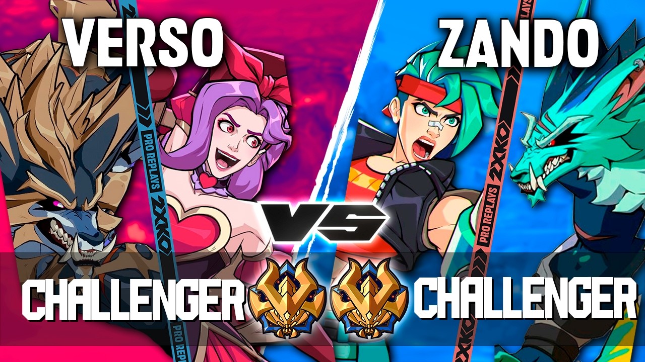 2XKO ▰ VERSO (Jinx-Warwick) vs ZANDO (Vi-Warwick) ▰ 2XKO Pro level replays