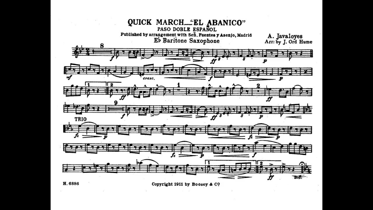 El Abanico - Eb BARITONE SAX