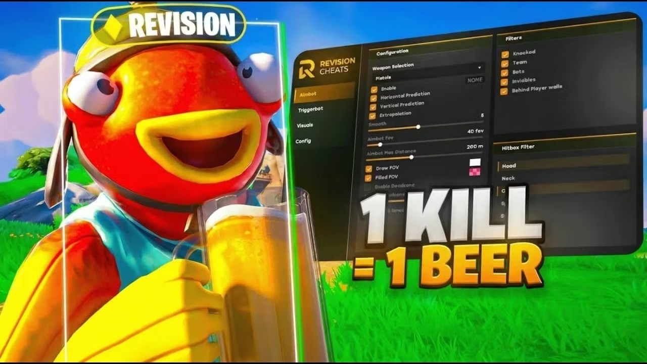 I Used Fortnite CHEATS but 1 Kill = 1 Beer... (Banned?)