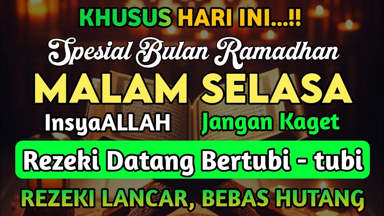 Mustajab.. Doa Pembuka Pintu Rezeki Dari Segala Penjuru. Putar 1x, Rezeki Lancar Usaha Lancar