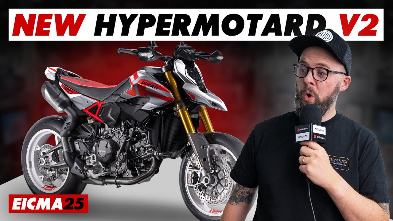 Новые Ducati Hypermotard V2 и SP 2026 года представлены на выставке EICMA: все, что нужно знать!
