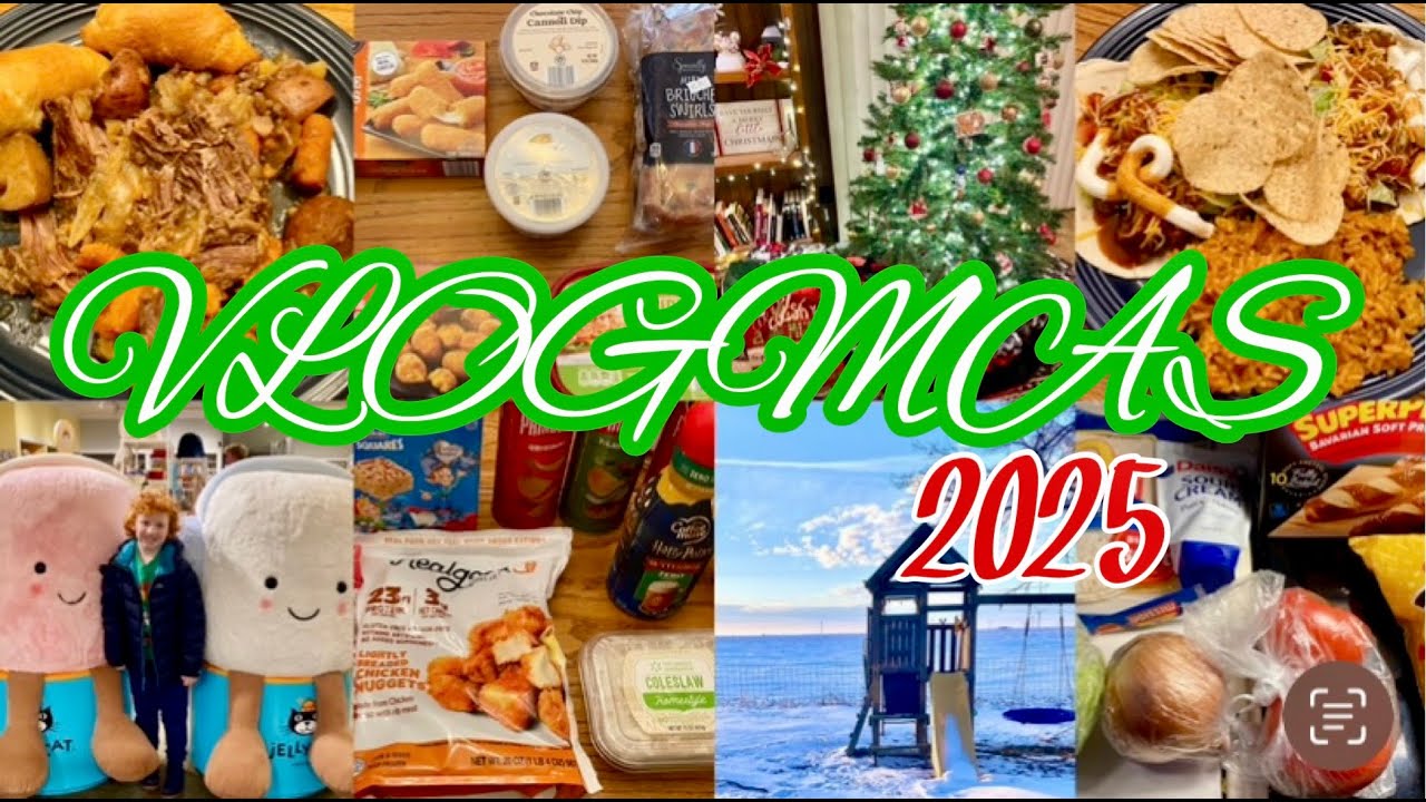 VLOGMAS DAYS 16-19 // Pot Roast | ALDI Haul | Christmas Wrapping | Art Mart Shop | Walmart Haul