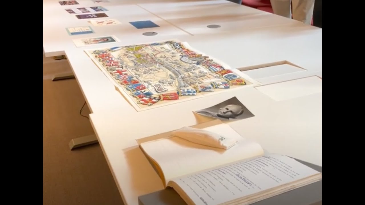 Chris Fletcher shows Bodleian Library memorabilia & children's books