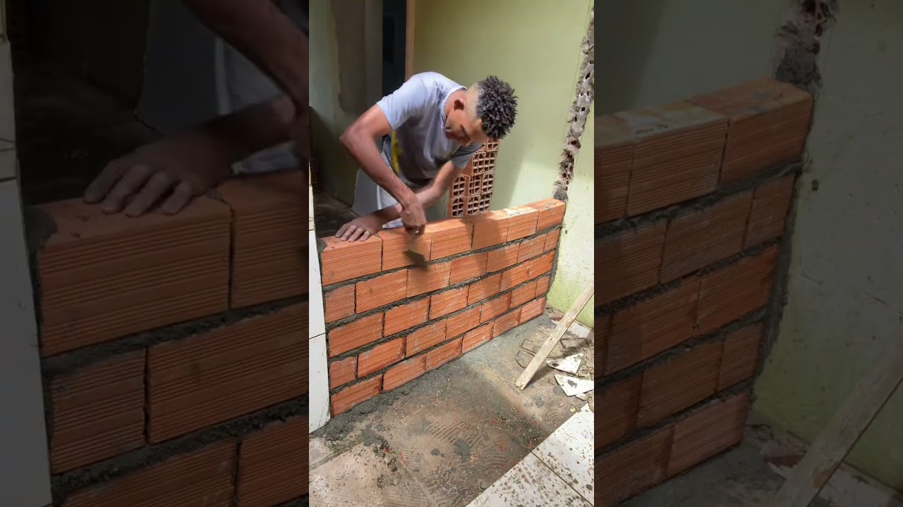 Como fazer uma divisão com bloco baiano#viral #construção #pedreiro #obra #fypシ 