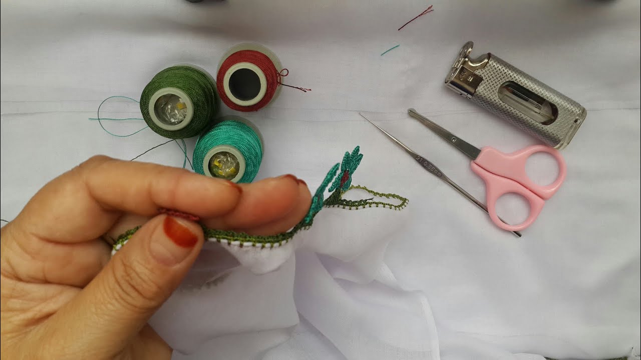 479-😄Tasarım gösterişli iğneden tığa Dağlı beş yapraklı tığ oyası modelleri yapımı