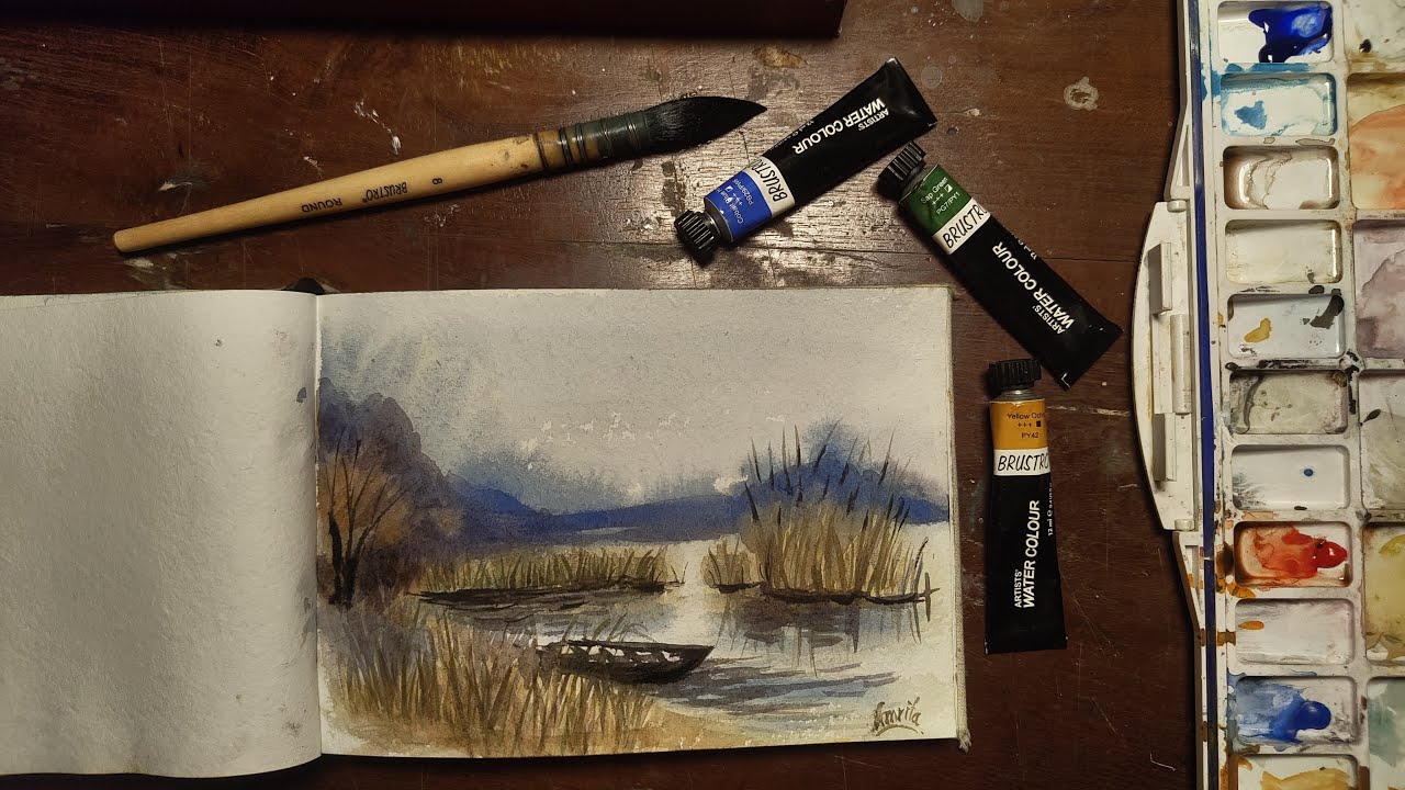 Quick & Easy Watercolor Riverscape 🏞️| Full Step by Step Tutorial 