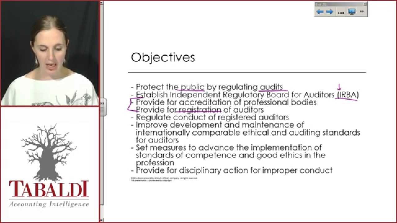 AUE2601 - Topic 2(A) - APA: Definitions and Objectives relating to the Audit Profession