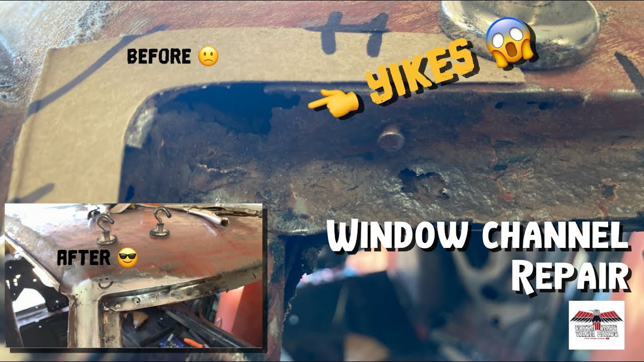 Repairing rusted out window channel how to make a repair panel that matches the contour of the roof