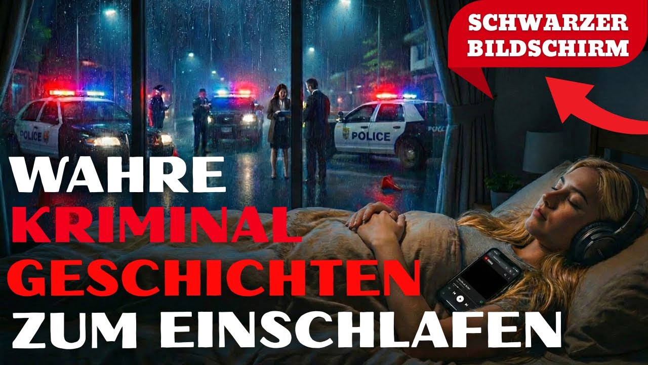 3 Stunden Schwarzer Bildschirm: 11 Verstörende Wahre Verbrechen zum Einschlafen -Mit Regengeräuschen