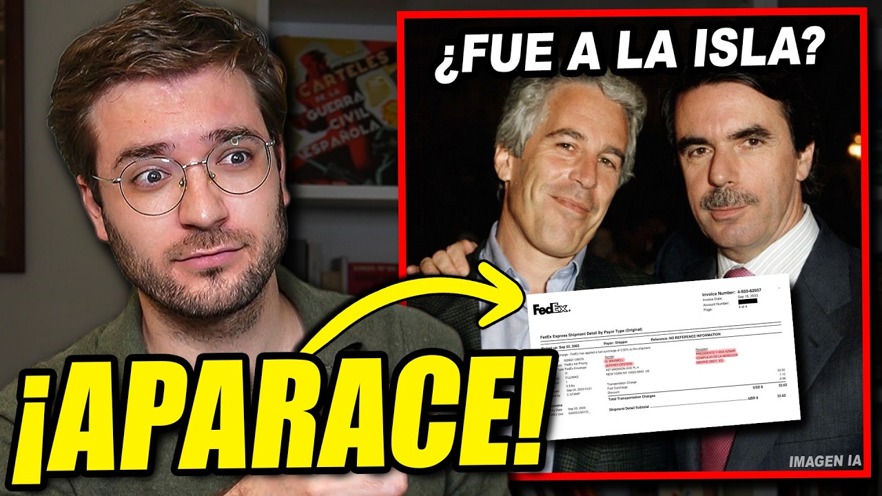 AZNAR APARECE EN LOS ARCHIVOS DE EPSTEIN. ¿FUE A LA ISLA?
