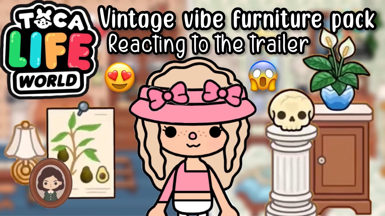NEW UPDATE | Vintage Vibe Furniture Pack | Trailer Reaction | Toca life world