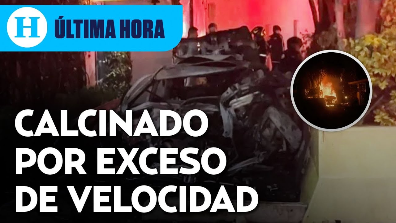 ¡Murió calcinado! Vehículo de lujo se incendia en Paseo de la Reforma tras ir a exceso de velocidad