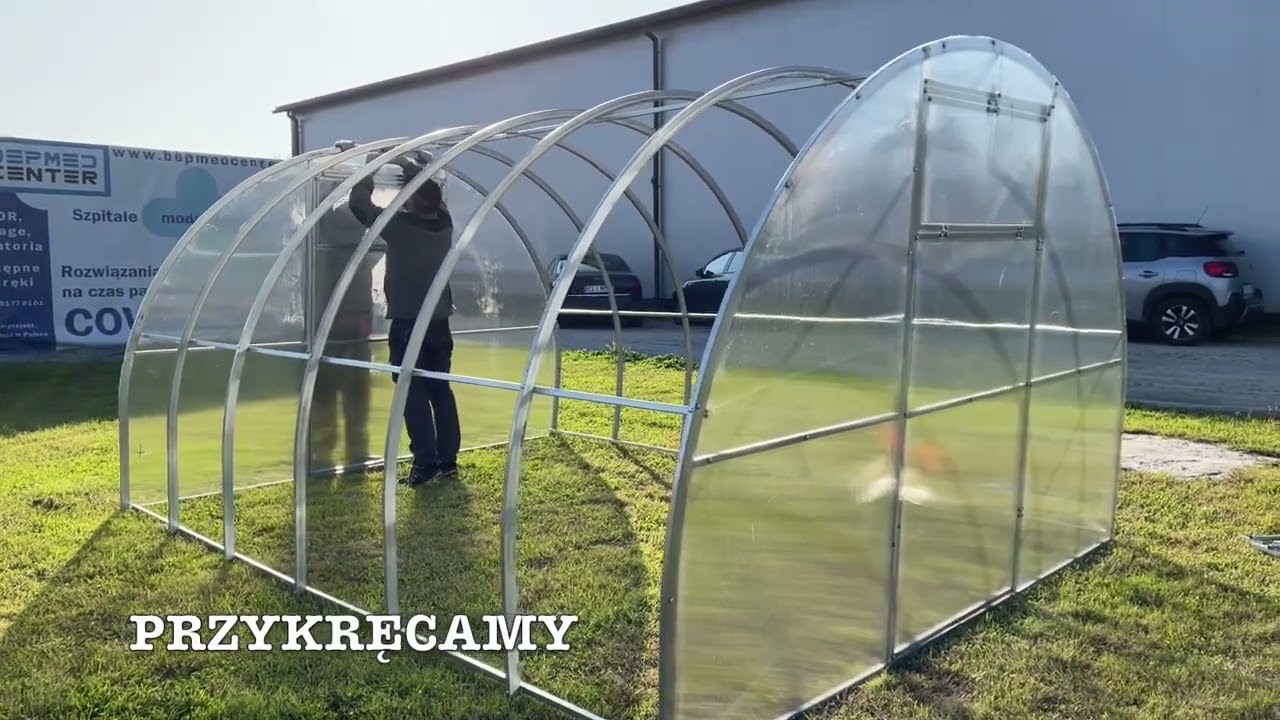 Montaż szklarni z poliwęglanu LUN FIX - czyli jak zmontować szklarnię 2021