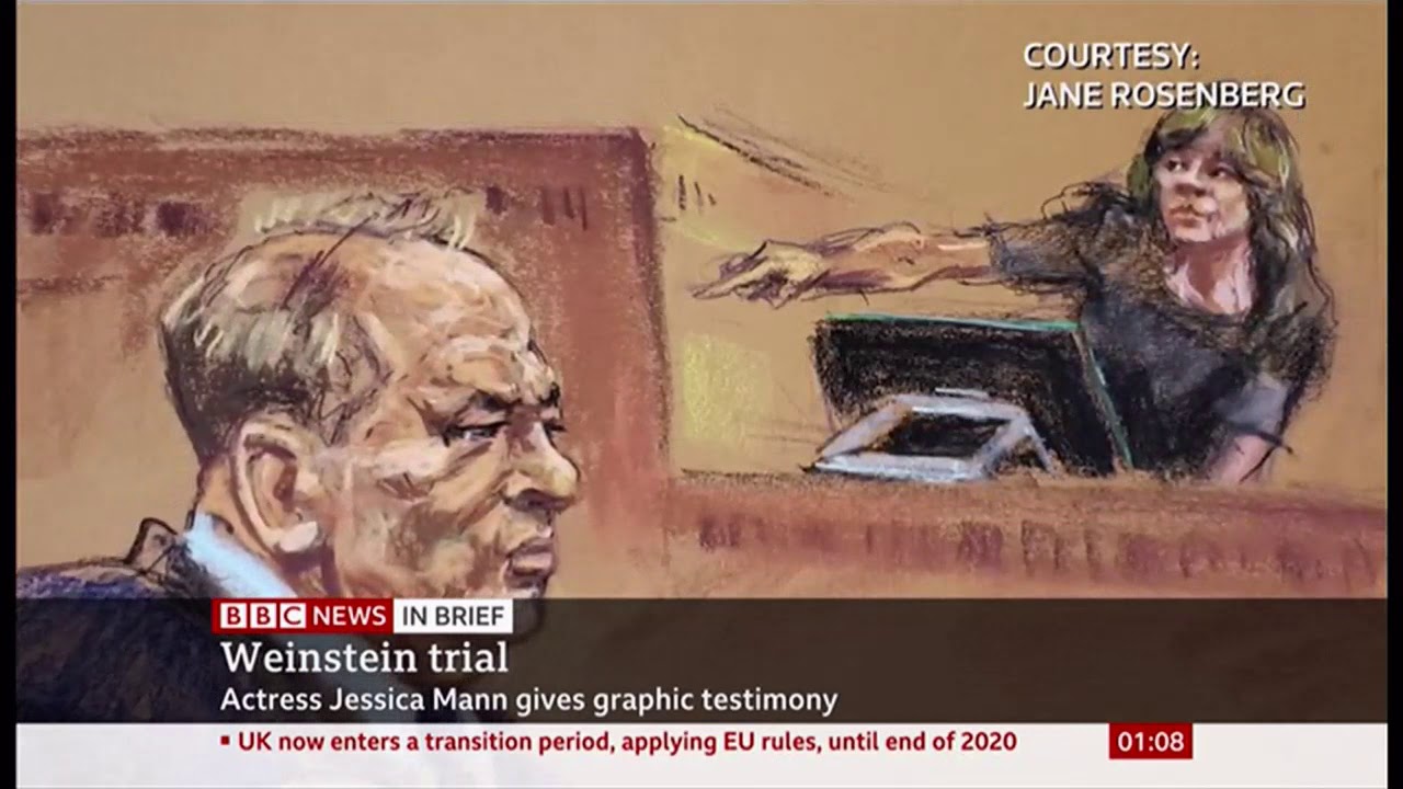Harvey Weinstein trial - Jessica Mann gives graphic testimony (USA) - BBC News - 1st February 2020