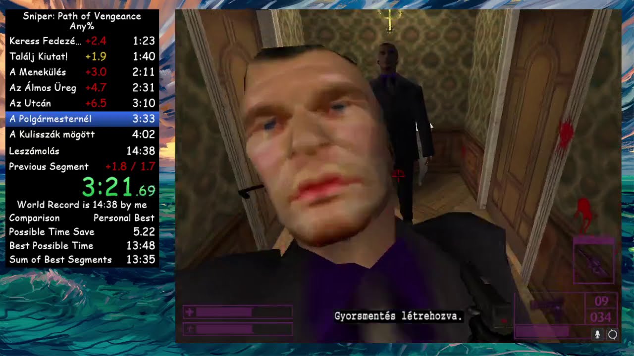 Mesterlövész (Sniper: Path of Vengeance) any% speedrun in 13:43.850