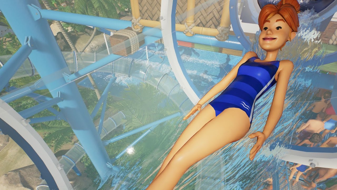 Parc Aquatique Riding All Waterslides Planet Coaster 2