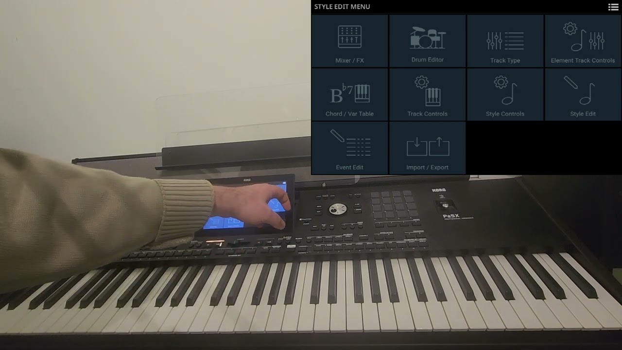 Korg Pa5X Style Editor - How to Record Bass Guitar Track ( RUS)
