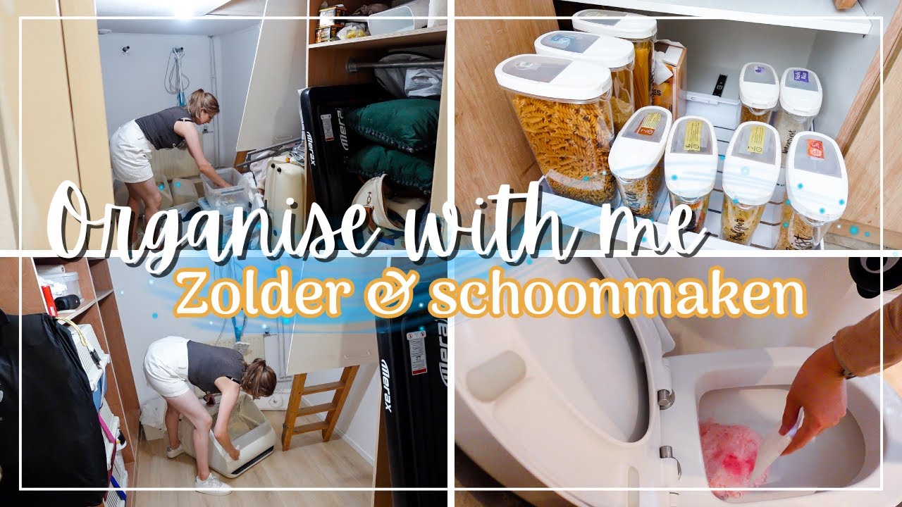 Organise with me | Zolder opruimen | Wc diep reinigen | Gangkast organiseren | Gwenn&Clean