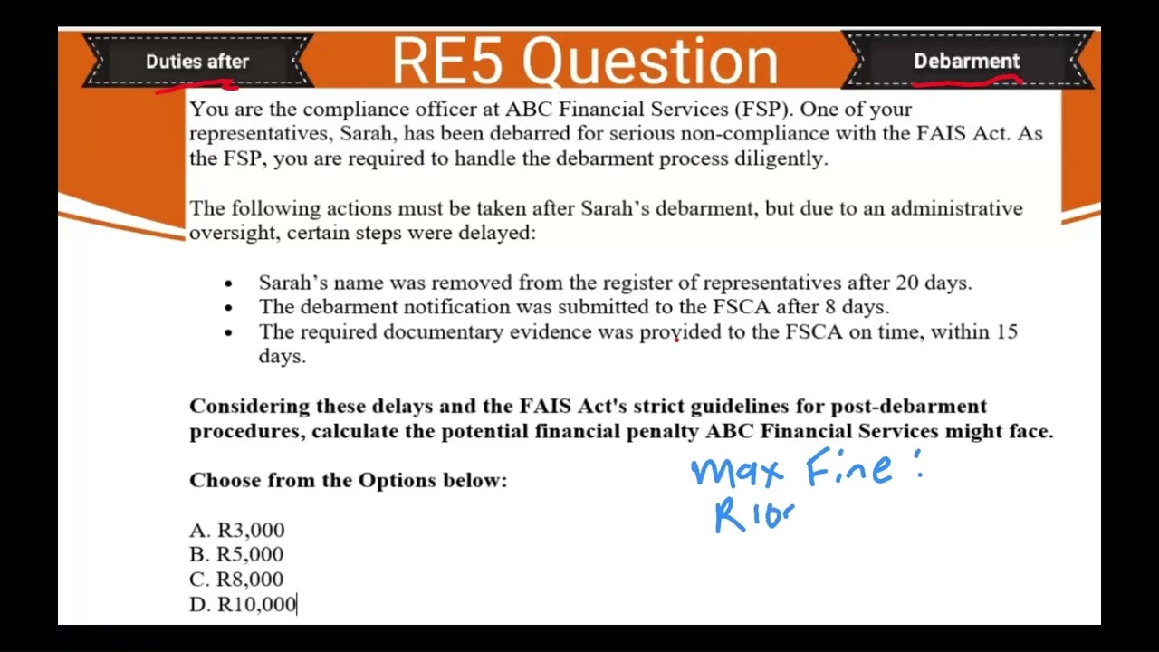 Duties After Debarment (RE5)