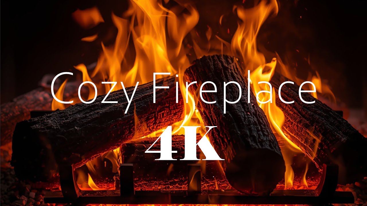 🔥 Relaxing Winter Snowfall  3.5 Hours Fireplace Ambience in 4K