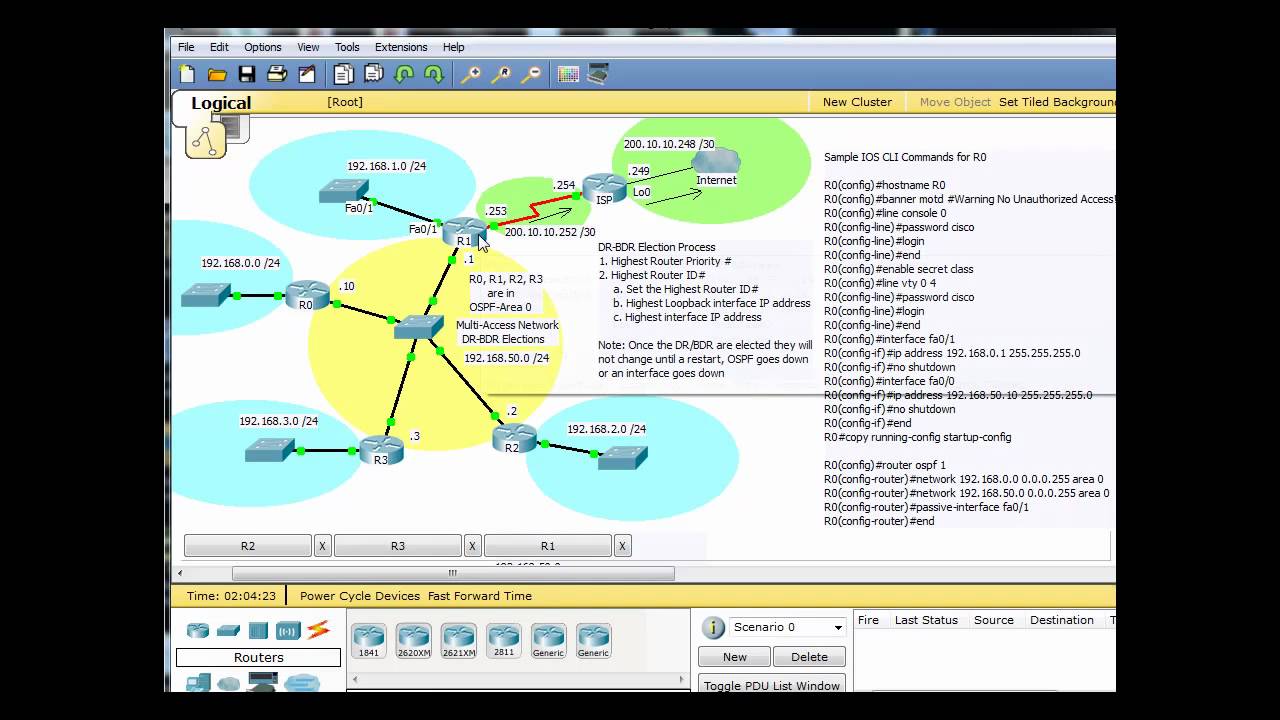 OSPF DR/BDR elections using Packet Tracer - Part 3