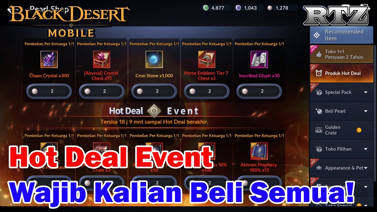 EVENT SPECIAL ANNIVERSARY KE 2 : HOT DEAL ITEM - Black Desert Mobile Indonesia