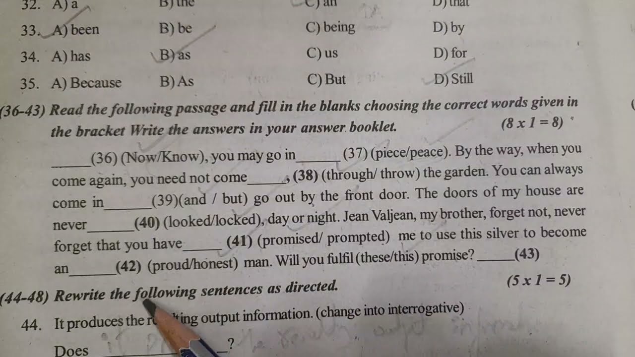 SSC《TOSS》SECONDARY COURSE{SSC} 10TH CLASS ENGLISH MEDIUM 202-English BoardPaper Pattern Explanation