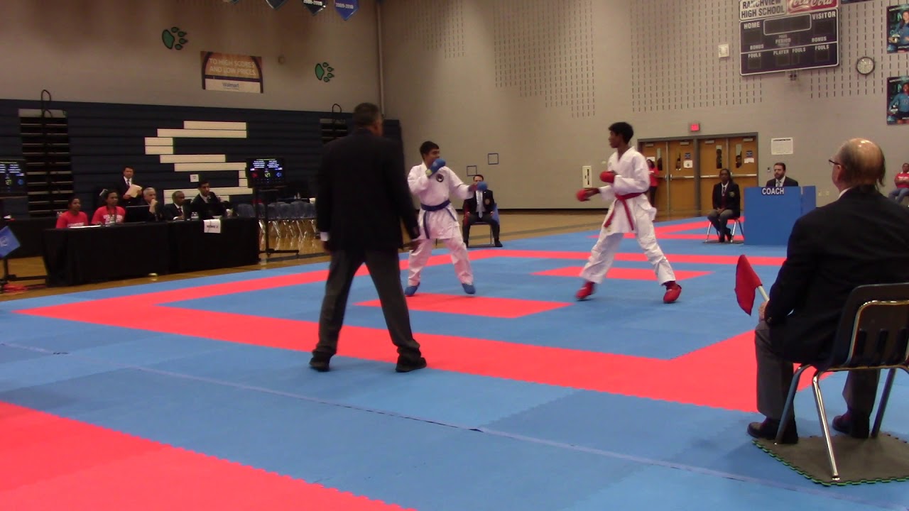14 15 Year Old Male Adv  Kumite Final