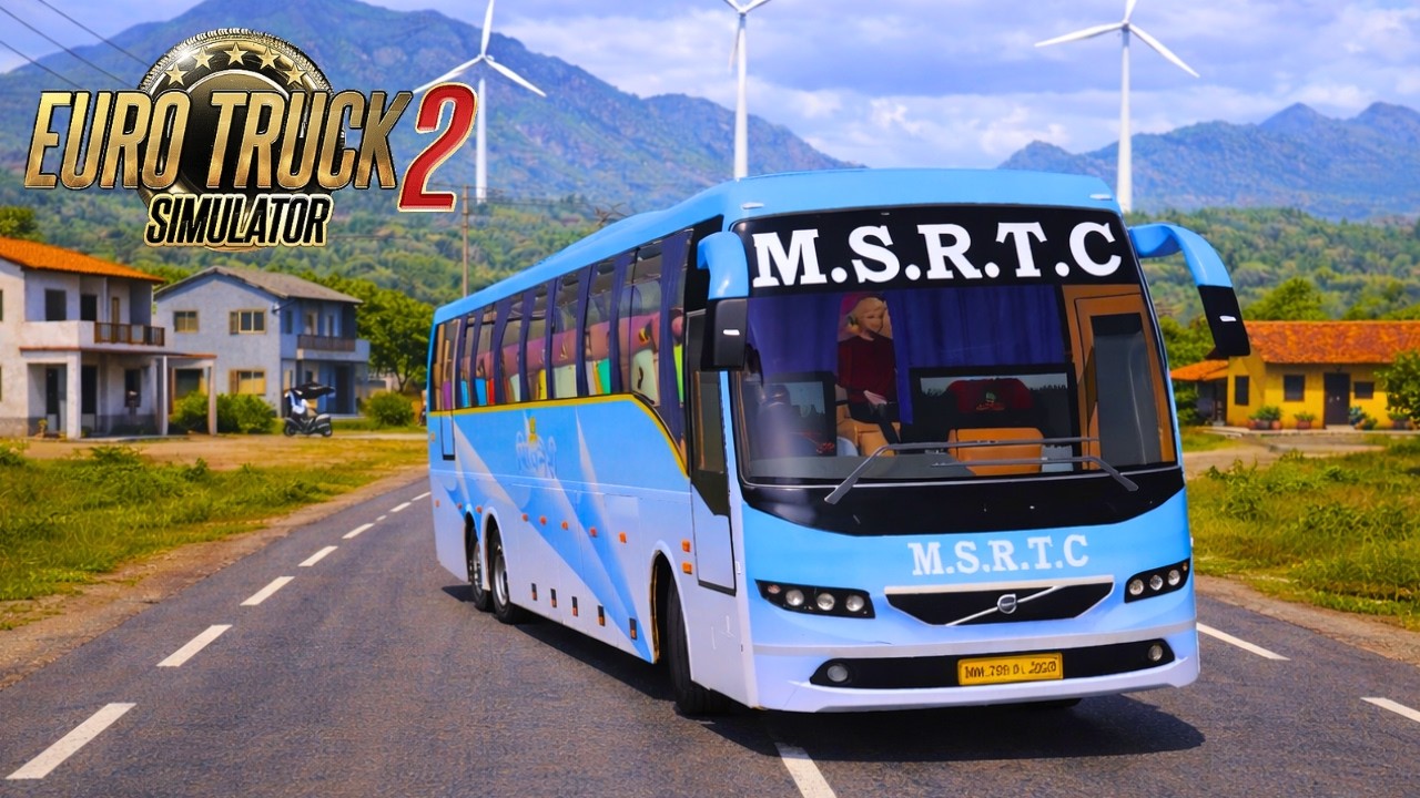 CRASHING MSRTC VOLVO B11R! 🤯 DANGEROUS Indian Roads Challenge | ETS2