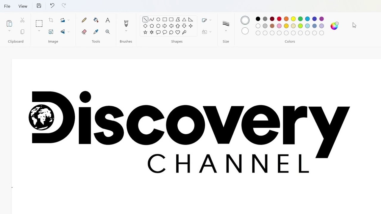 How to draw the Discovery Channel logo using MS Paint | How to draw on your computer
