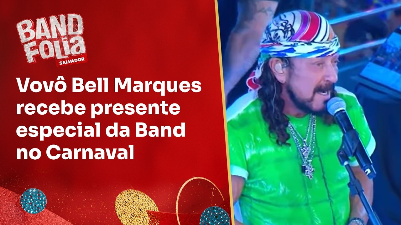 Vovô Bell Marques recebe presente especial da Band durante a folia | Concentração Band Folia