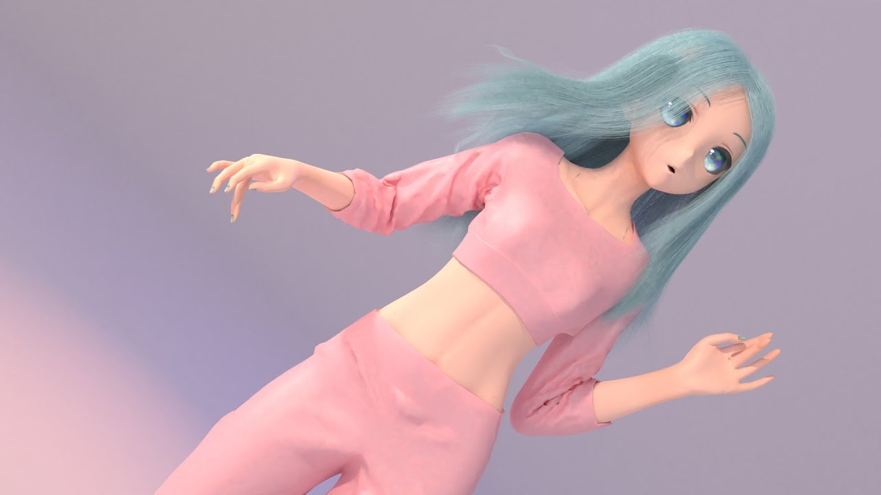 【MMD x Blender】aespa 에스파 / Black Mamba 【YYB Miku Hair Simulation】