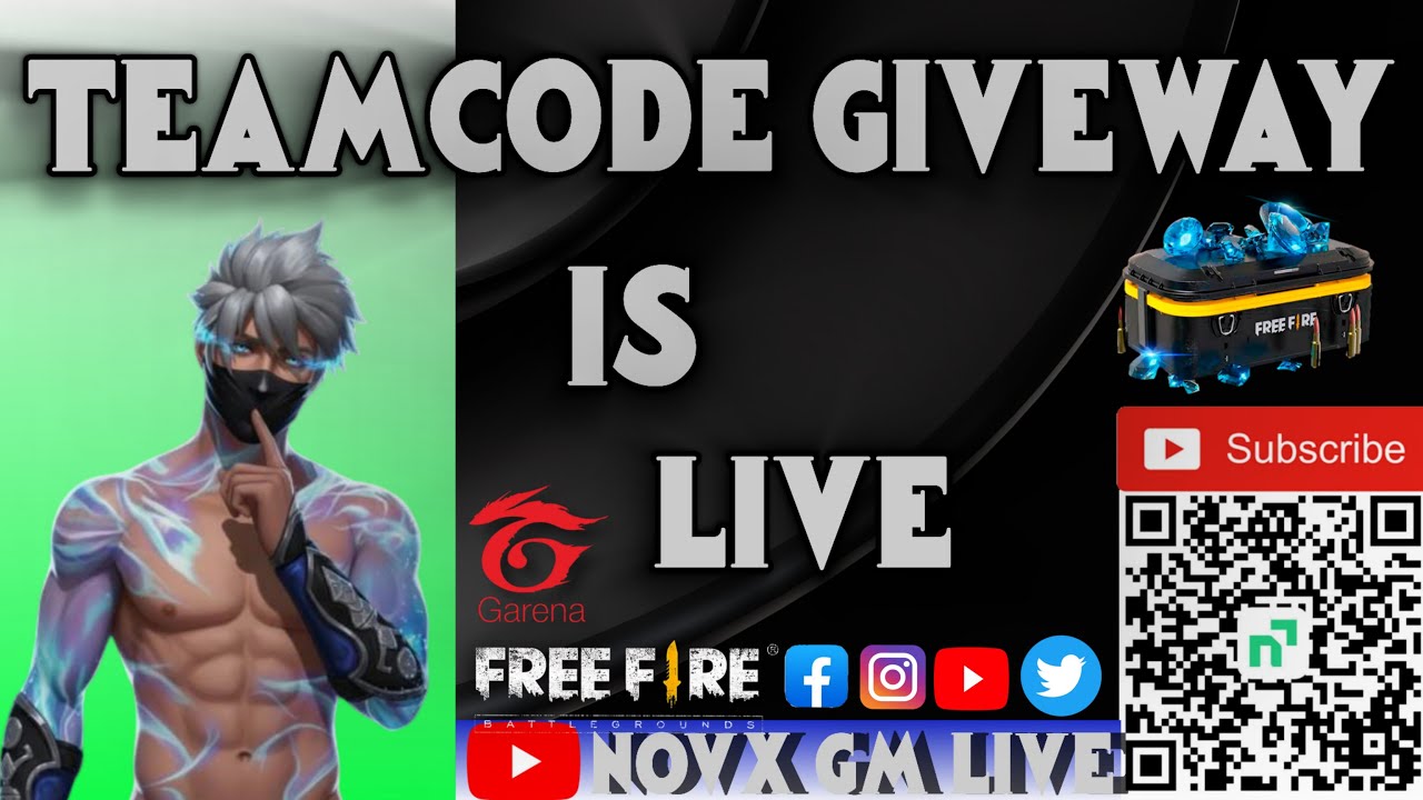 GIVEWAY BY NOVX GM LIVE 🎁JALDI SE LOOT🎁#FREEFIRE #live #totalgaming #ungradutegamer #giveway