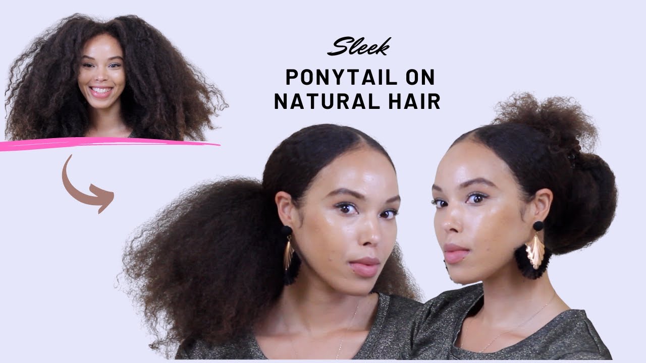 How to Style a Super Sleek Low Ponytail / Bun on Natural 3C 4A Hair // Robyn Ruth Thomas