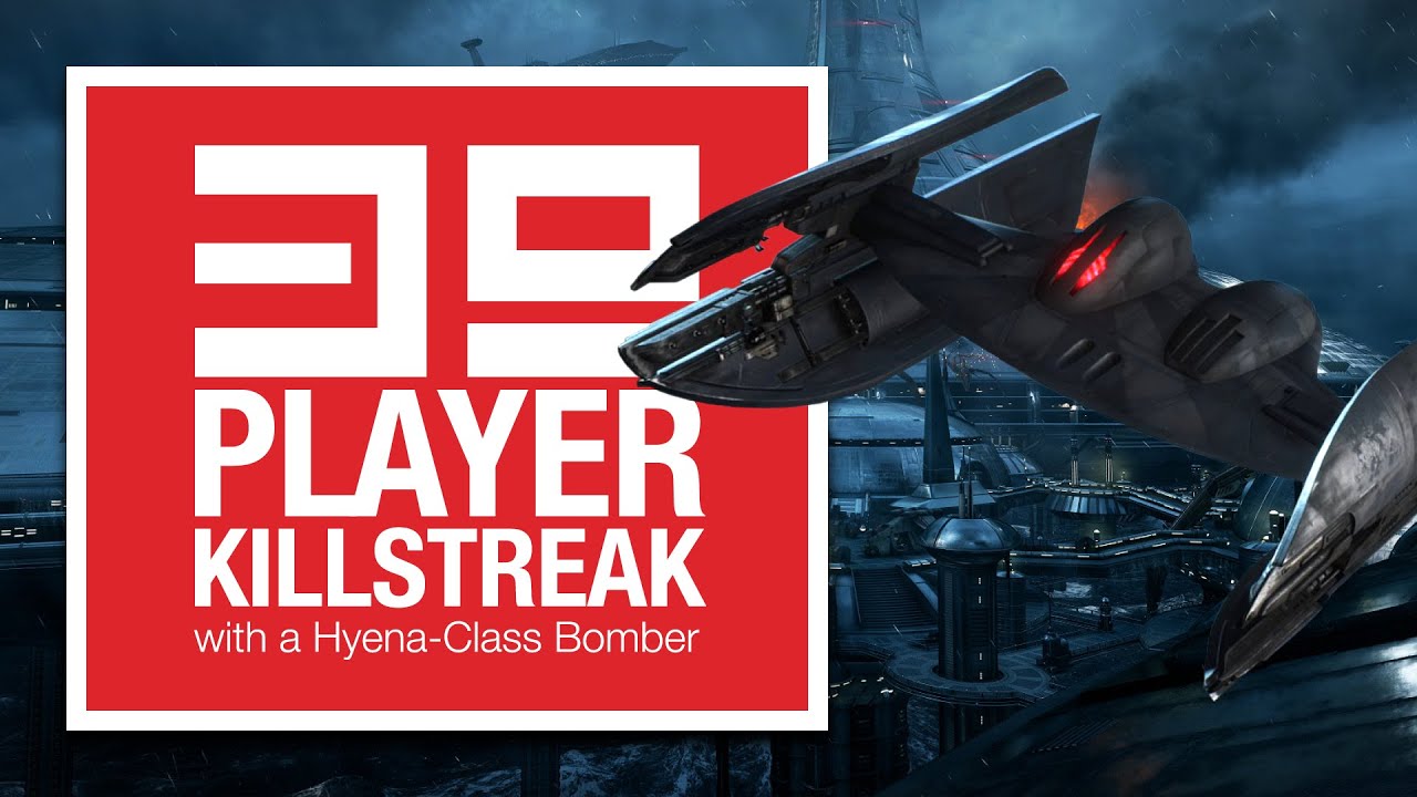 39 Player Killstreak with a Hyena-Class Bomber on Kamino [SWBF2: Starfighter Assault]