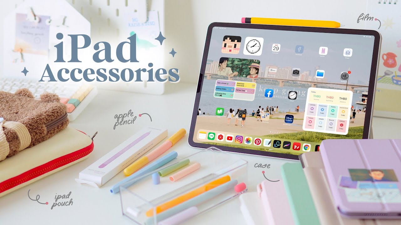รีวิว iPad Accessories: รวมไอเทมน่ารัก เคส, ฟิล์ม, Apple Pencil💖สายไอแพดห้ามพลาด! Peanut Butter
