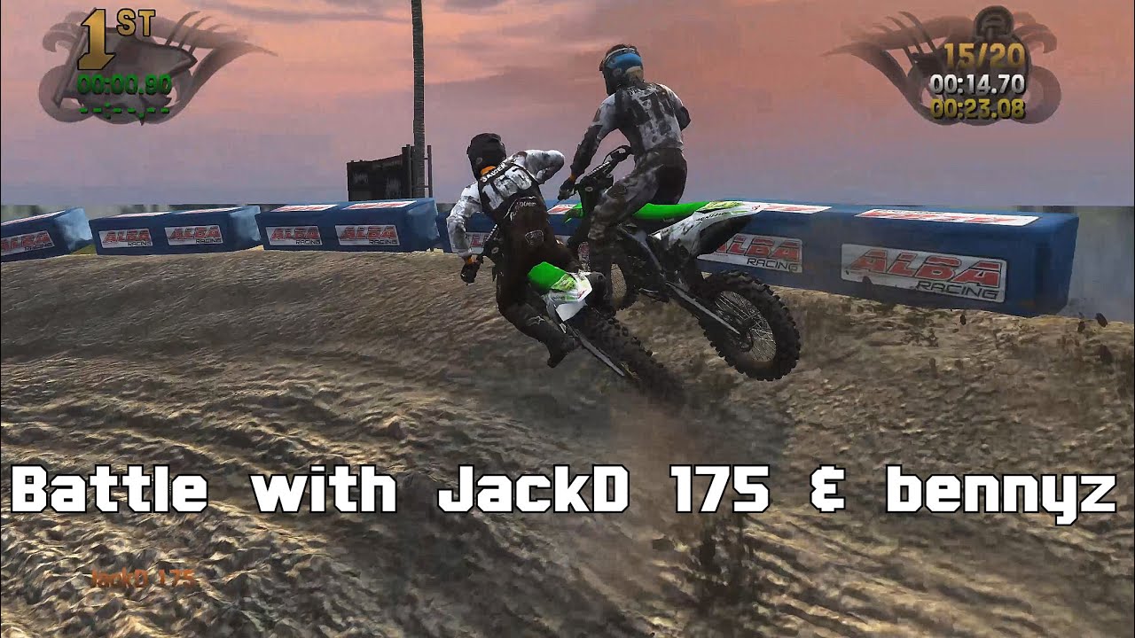 mx vs atv reflex Crazy Battle with JackD 175 & BennyZ