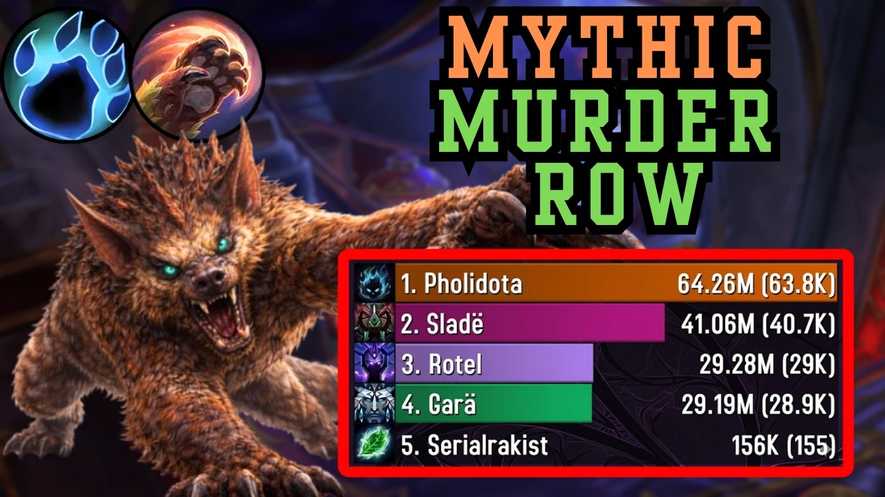 Mythic World Tour (2/8) – Murder Row | Guardian Druid Tank POV