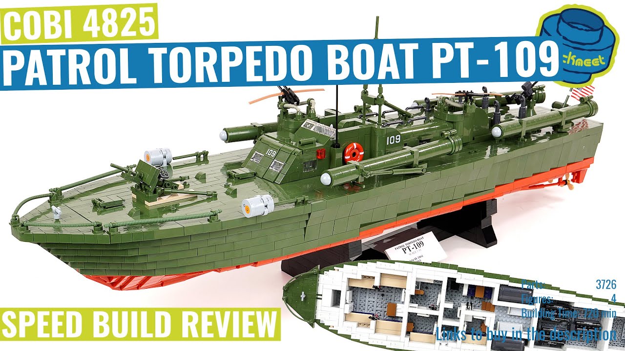 Patrol Torpedo Boat PT-109 with Toilet & Full Interior: COBI 4825 (Speed Build Review)